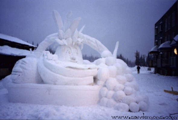 Fruit Basket  Peoples Choice BC Snow Carving Championships 1994